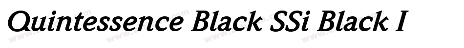 Quintessence Black SSi Black Italic字体转换